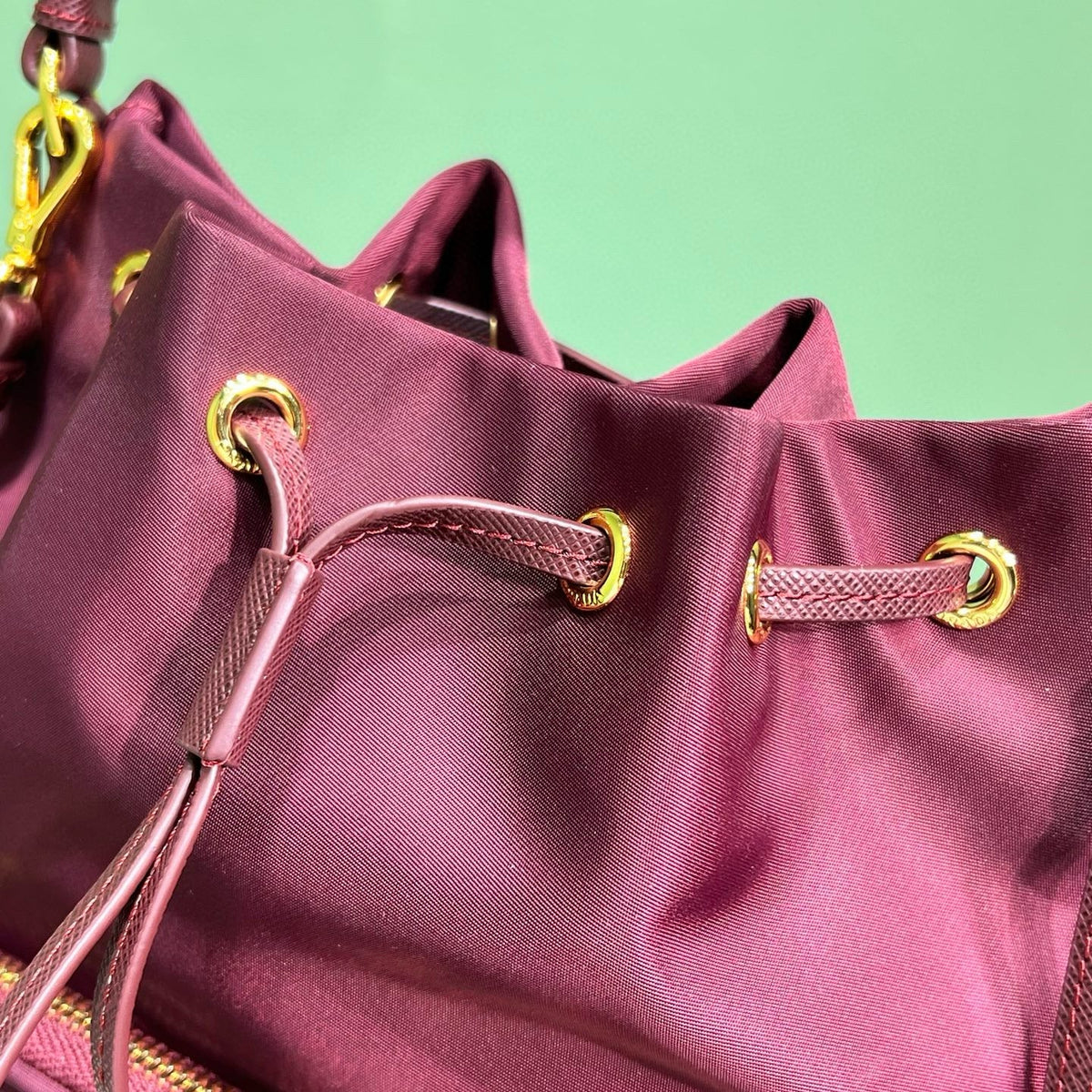 Wallets? Pd Duet Re-nylon Bucket Bag Premium Leather Designer Wallet