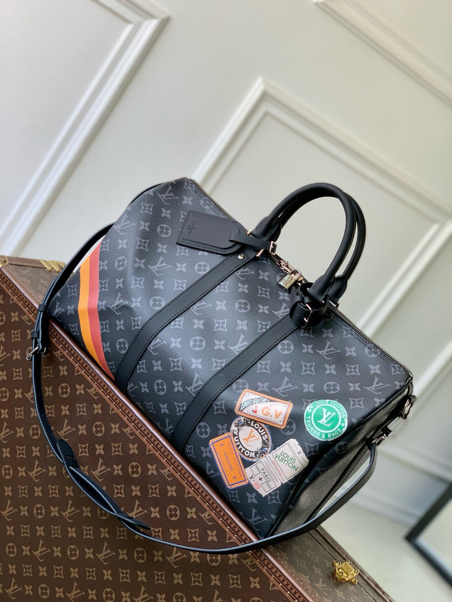 Louis Vuitton Bags- Louis Vuitton Lou Keepall Bandoulière 50 Bag Elegant Everyday Designer Handbag