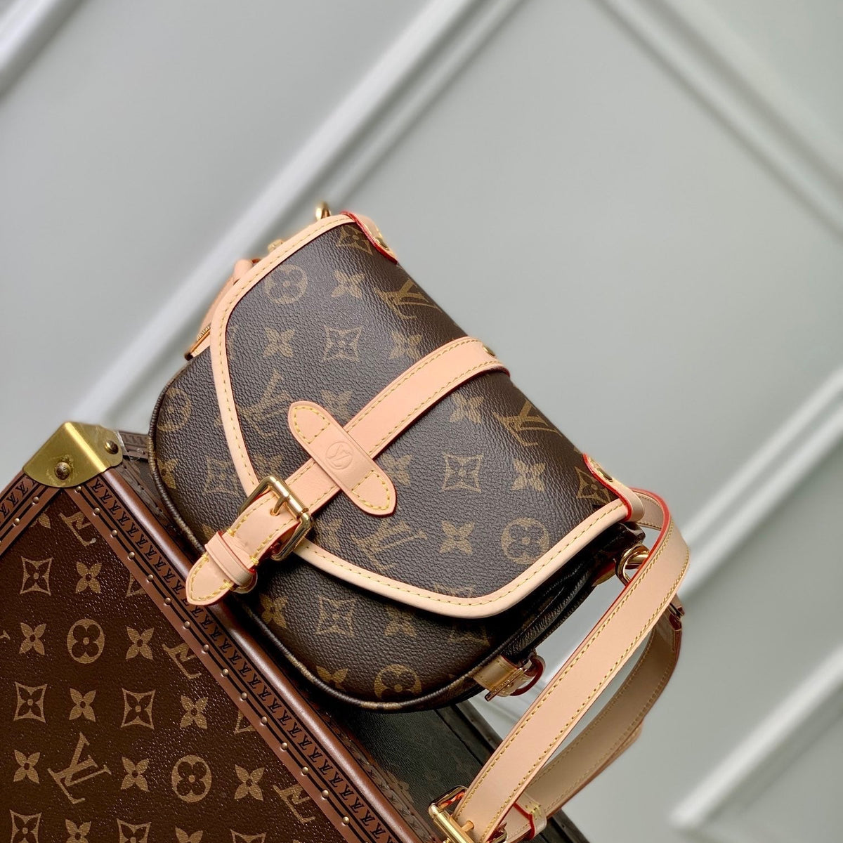 Louis Vuitton Wallets- Louis Vuitton Lou Saumur Bb Bag Compact Luxury Card Wallet
