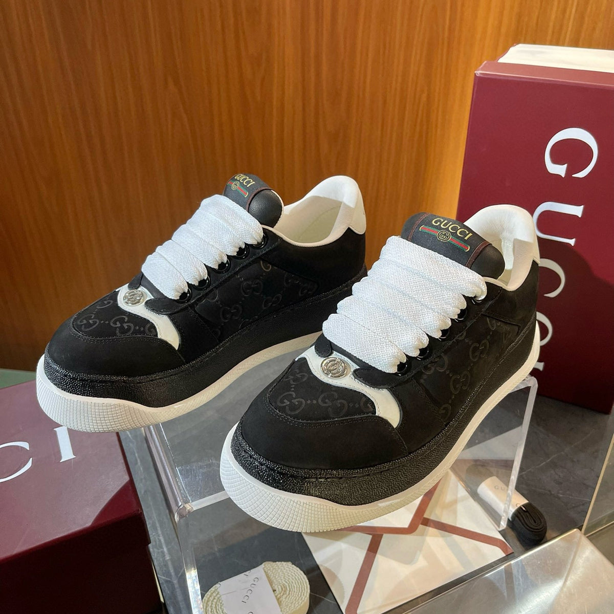 Gucci Shoes- Gucci Screener Trainers Premium Designer Casual Shoes