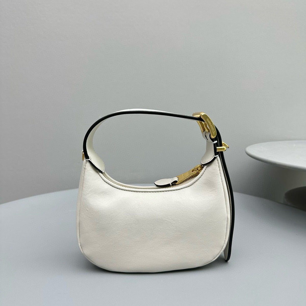 Bags- Miu M Leather Hobo Bag Luxury Designer Leather Handbag