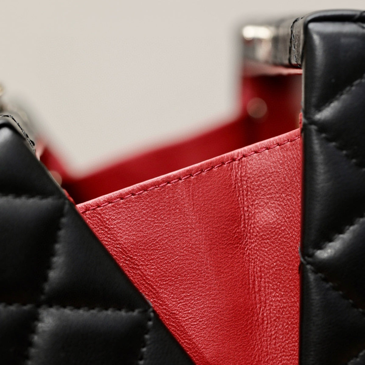 Front view of Chanel Small Box Chain Bag premium bag