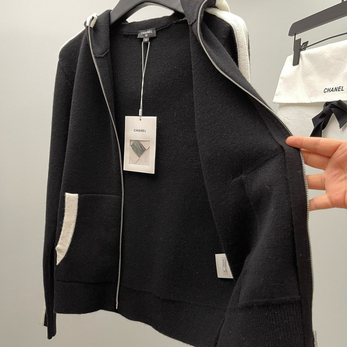 Chanel Hoodies- Chanel Zip Hoodie Premium Designer Casual Hoodie