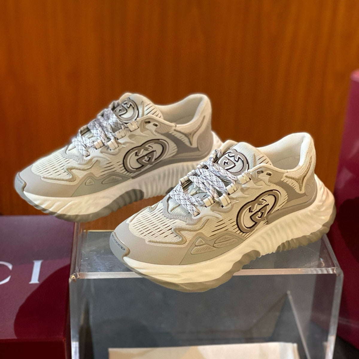 Gucci Shoes- Gucci Ripple Sneakers Premium Designer Casual Shoes