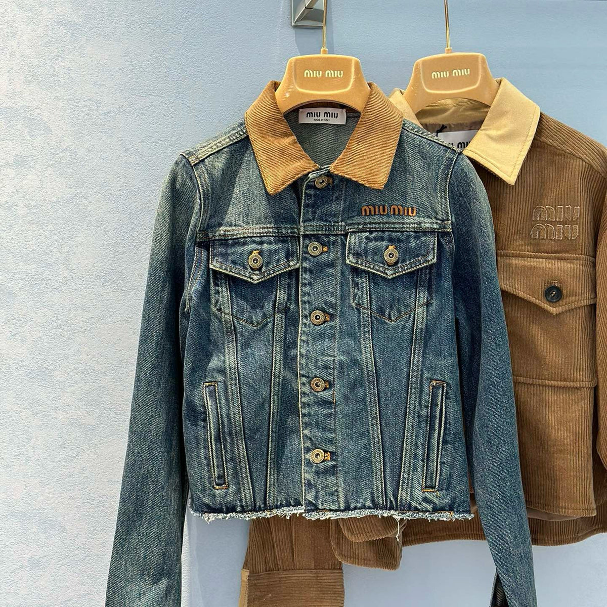 Jackets- Miu M Denim Jacket Stylish Everyday Designer Outerwear