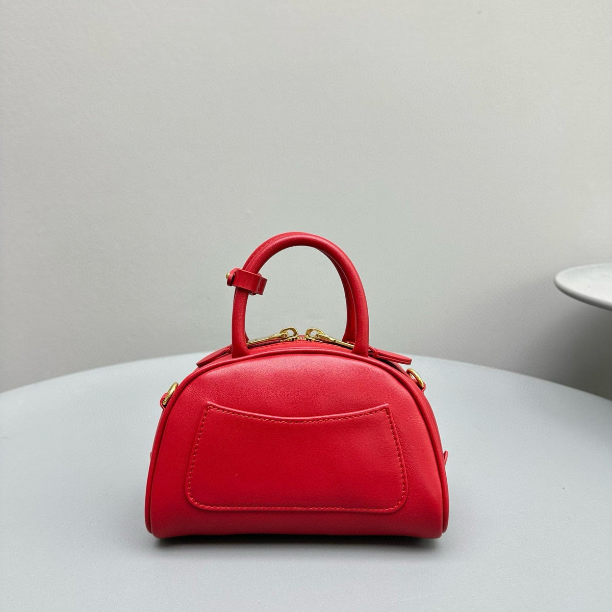 Bags- Miu M Leather Top Handle Bag Elegant Everyday Designer Handbag