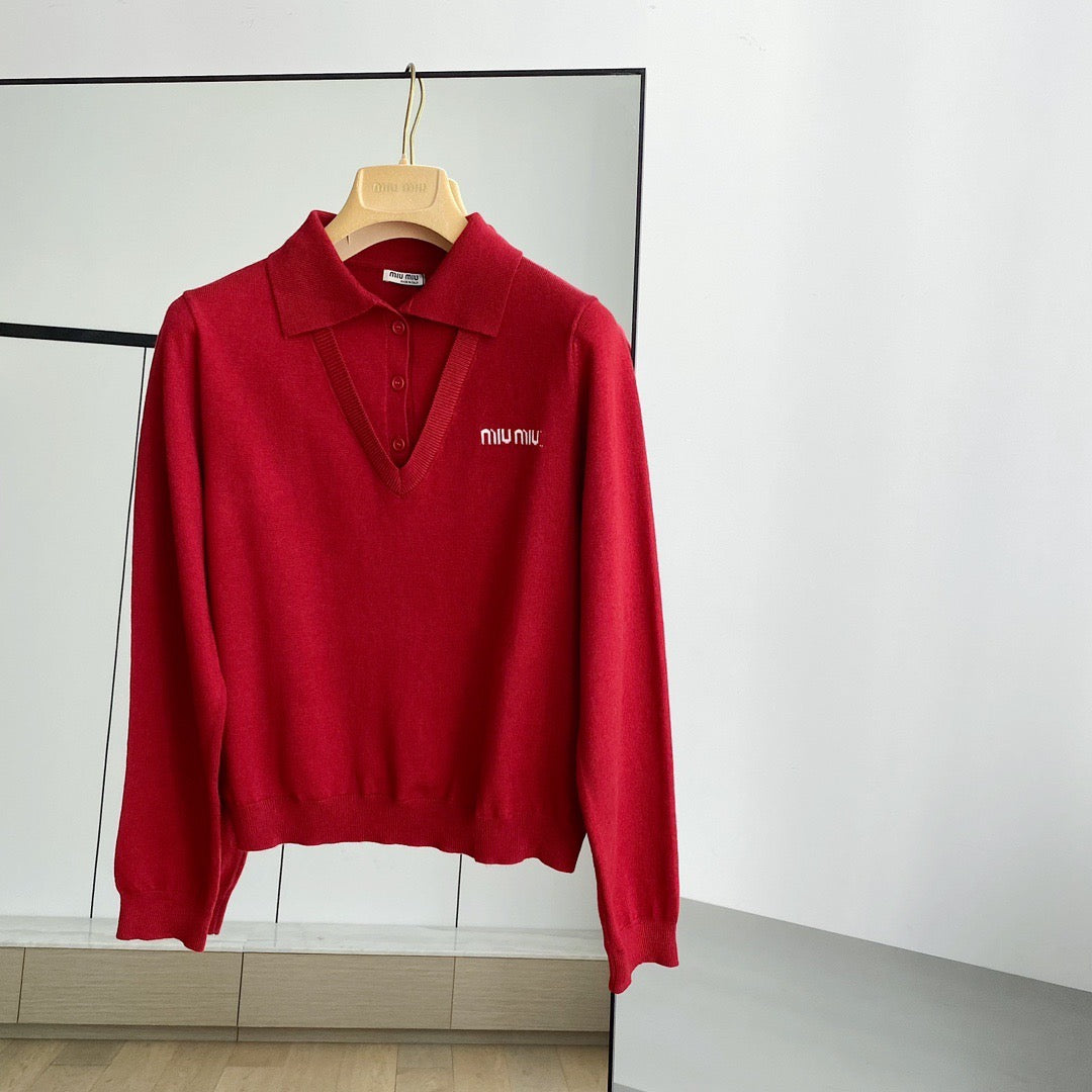 Sweaters- Miu M Jumper Luxury Designer Knit Sweater