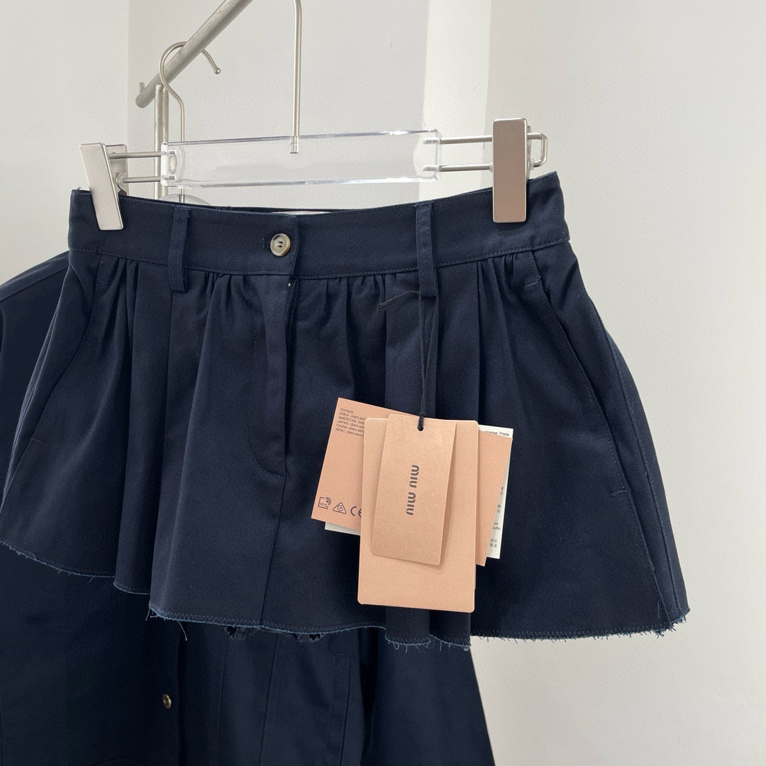 Skirts- Miu M Denim Skirt Elegant Designer Casual Skirt