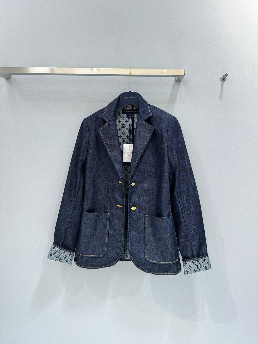 Louis Vuitton Jackets- Louis Vuitton Lou Denim Blazer Stylish Everyday Designer Outerwear