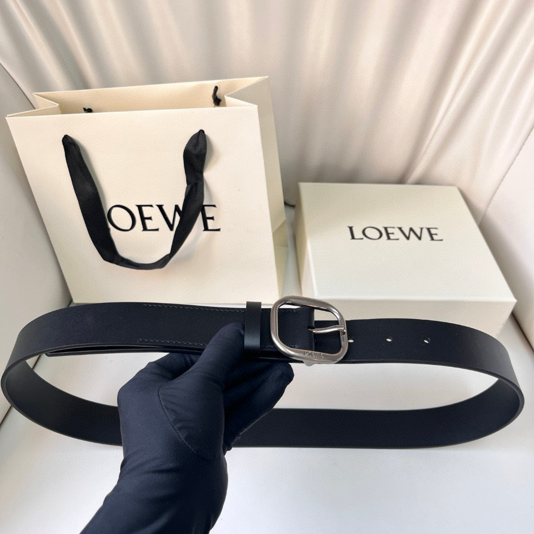 Belts- Loew Belt 3.5 Cm Premium Leather Designer Belt