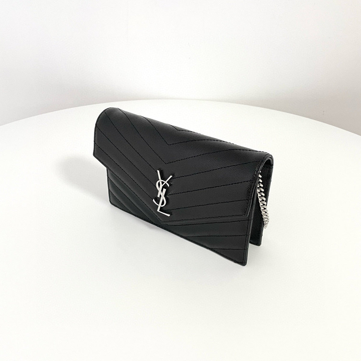 Saint Laurent Wallets- Saint Laurent Cassandre Envelope Wallet On Chain Compact Luxury Card Wallet