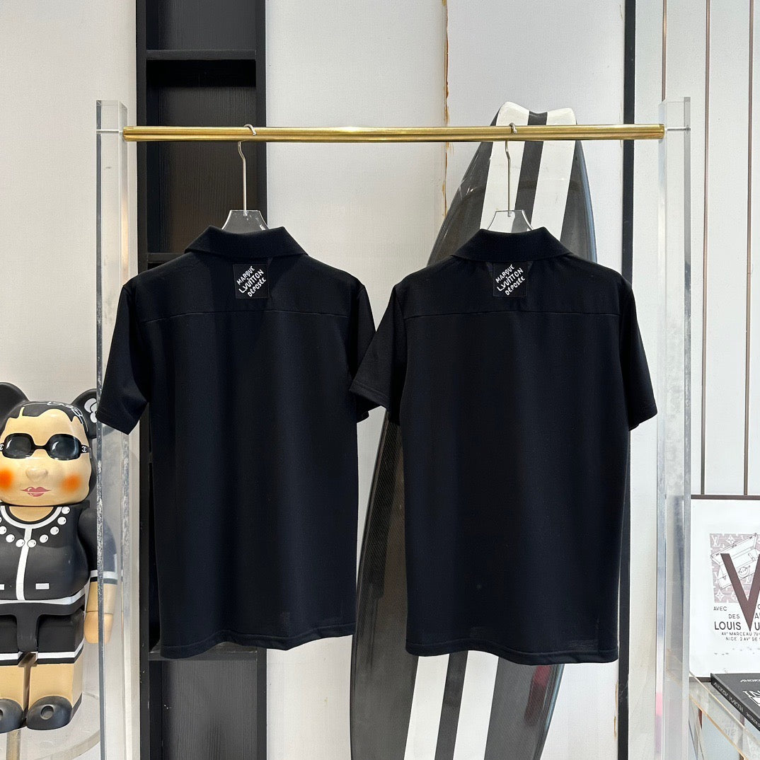 Louis Vuitton Polo Shirts- Louis Vuitton Lou Polo Shirt Classic Designer Cotton Polo Shirt