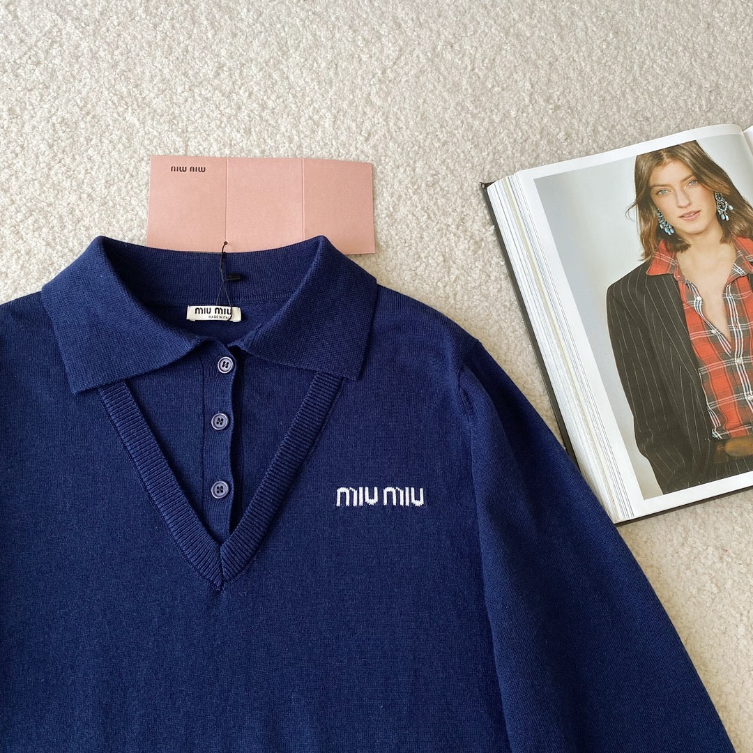 Sweaters- Miu M Jumper Luxury Designer Knit Sweater