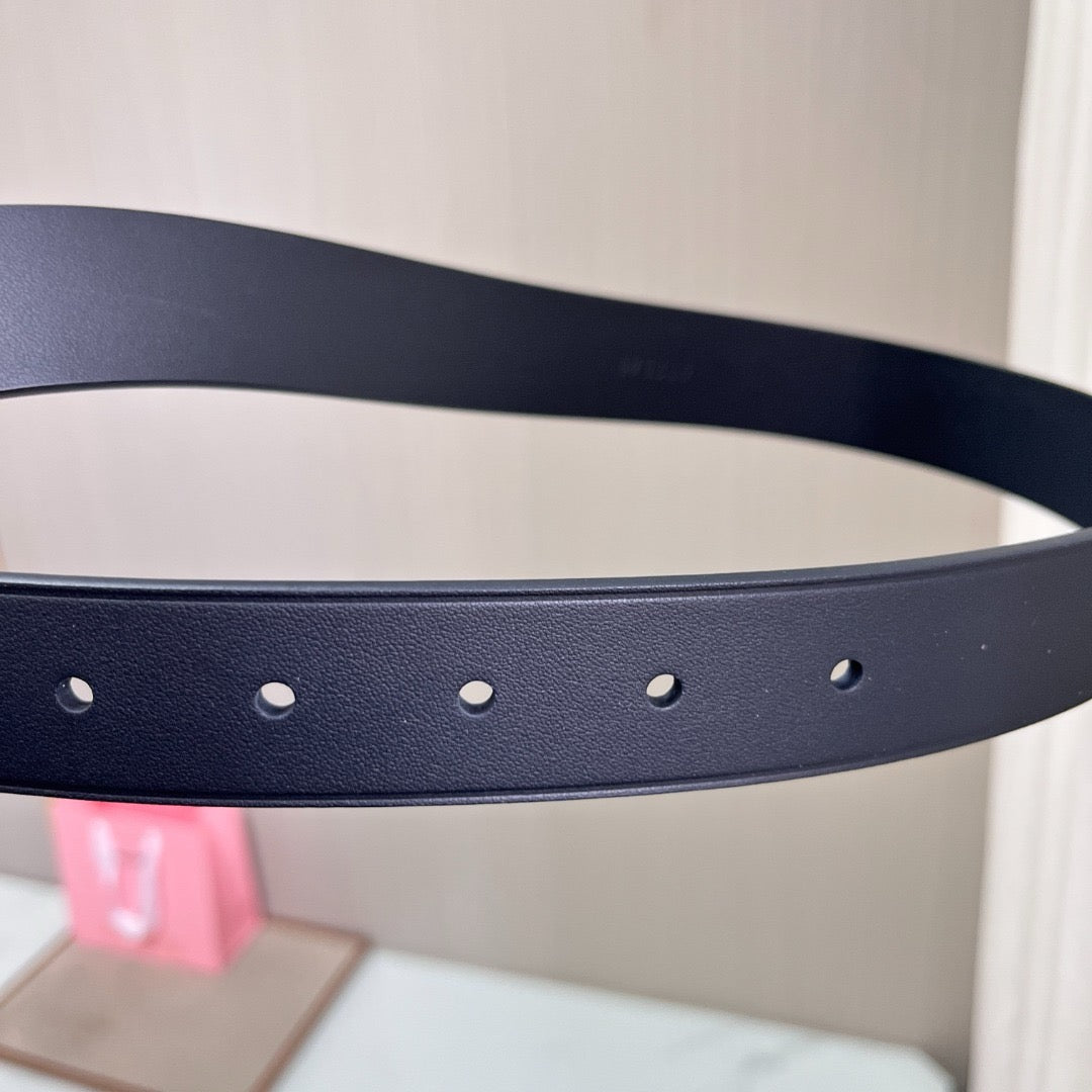 Belts- Miu M Belt 3 Cm Premium Leather Designer Belt
