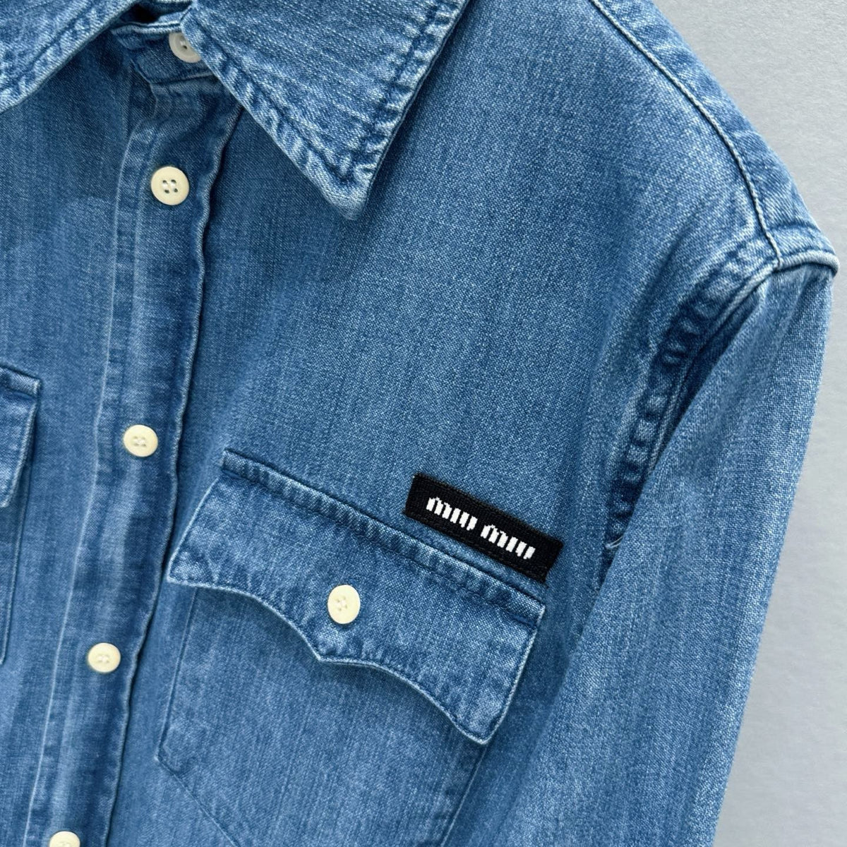 Tops- Miu M Denim Shirt Premium Designer Casual Top