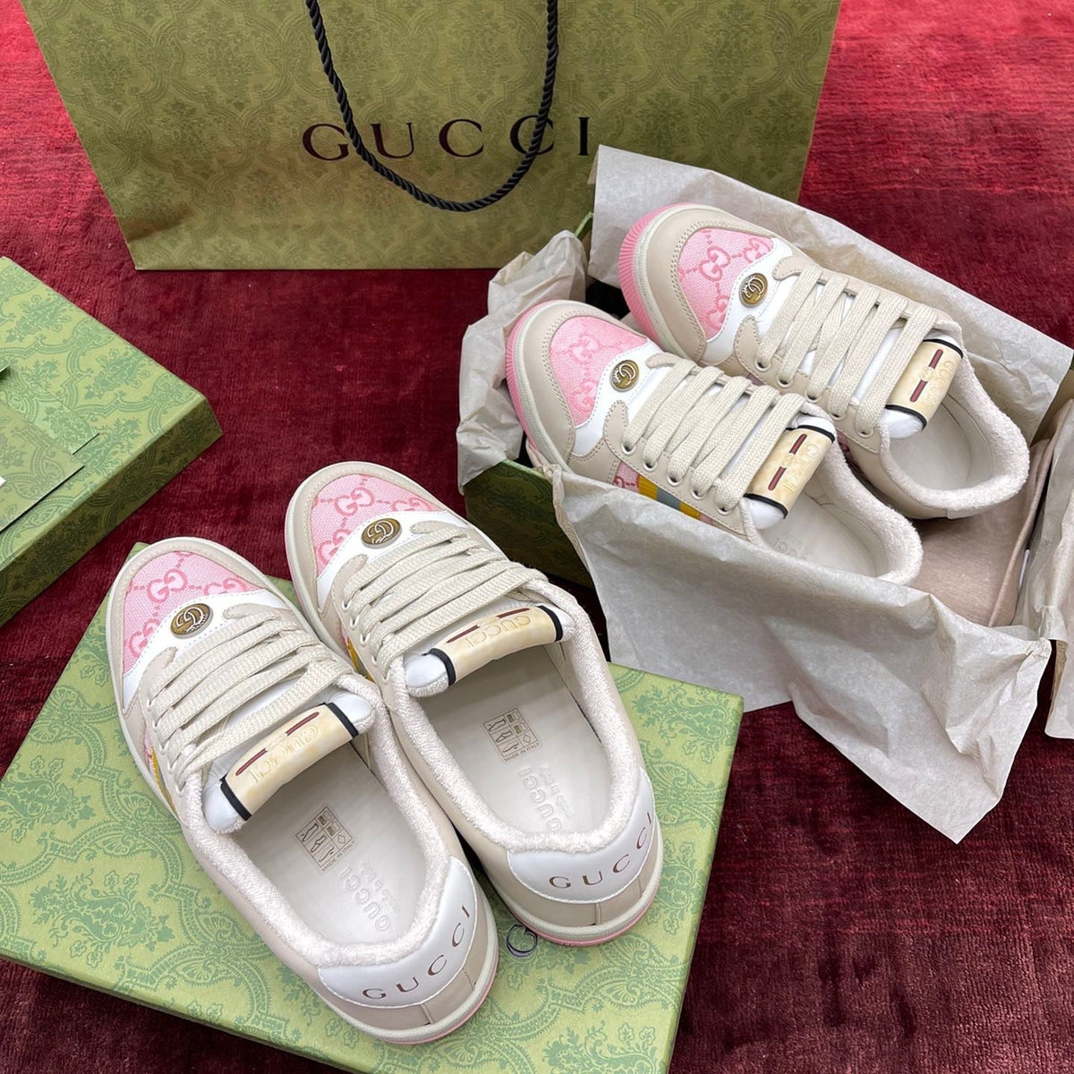 Gucci Shoes- Gucci Screener Leather Sneakers Comfortable Everyday Designer Shoes