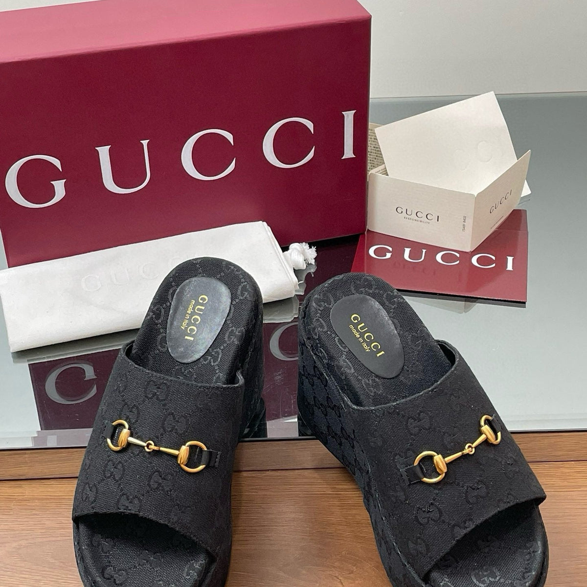 Gucci Shoes- Gucci Wedge Sandals Luxury Lifestyle Designer Footwear