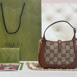 Front view of Gucci Jackie 1961 Crystals Mini Bag premium mini bag