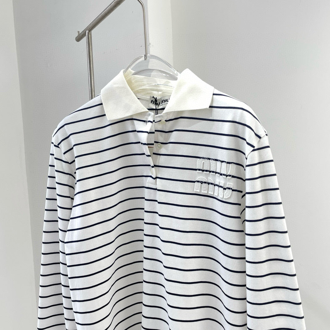 Tops- Miu M Shirt Elegant Everyday Designer Top