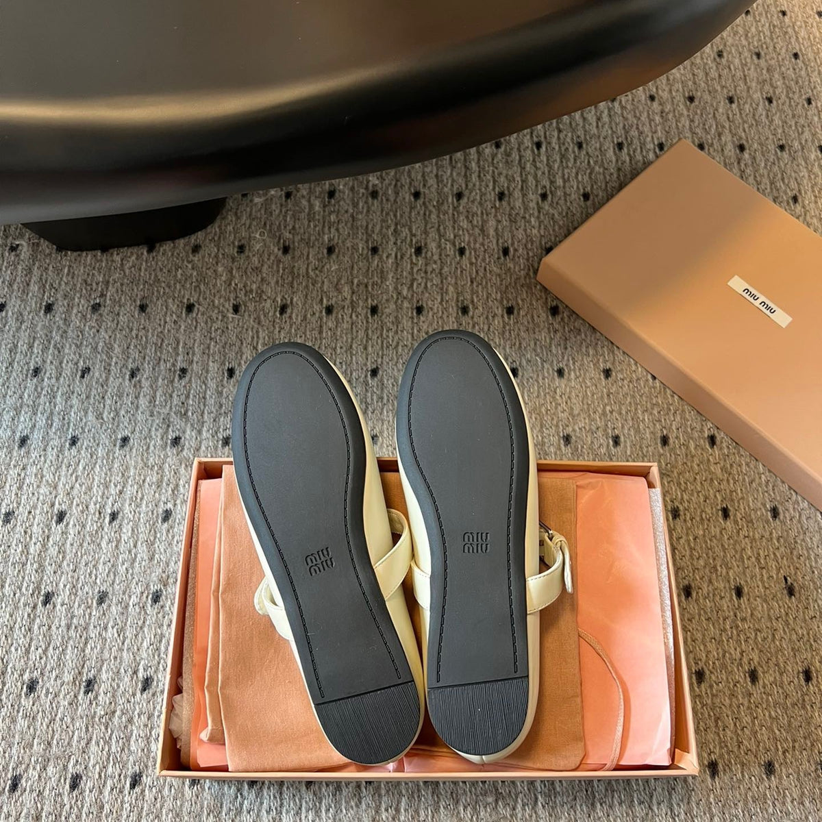 Shoes- Miu M Ballerina Flats Premium Designer Casual Shoes