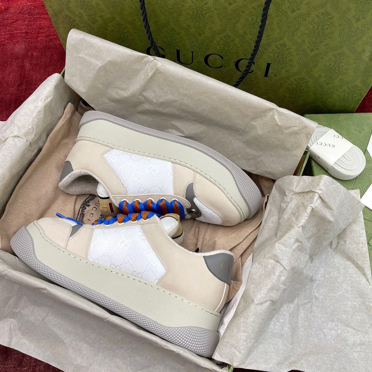 Gucci Shoes- Gucci Screener Leather Sneakers Comfortable Everyday Designer Shoes