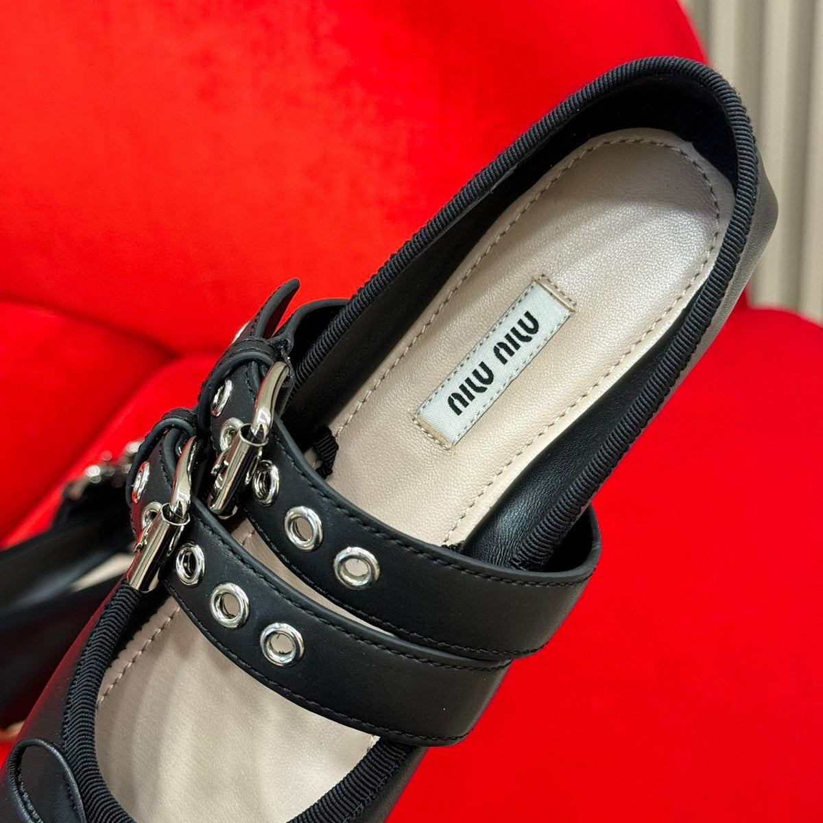 Shoes- Miu M Ballerina Flats Premium Designer Casual Shoes