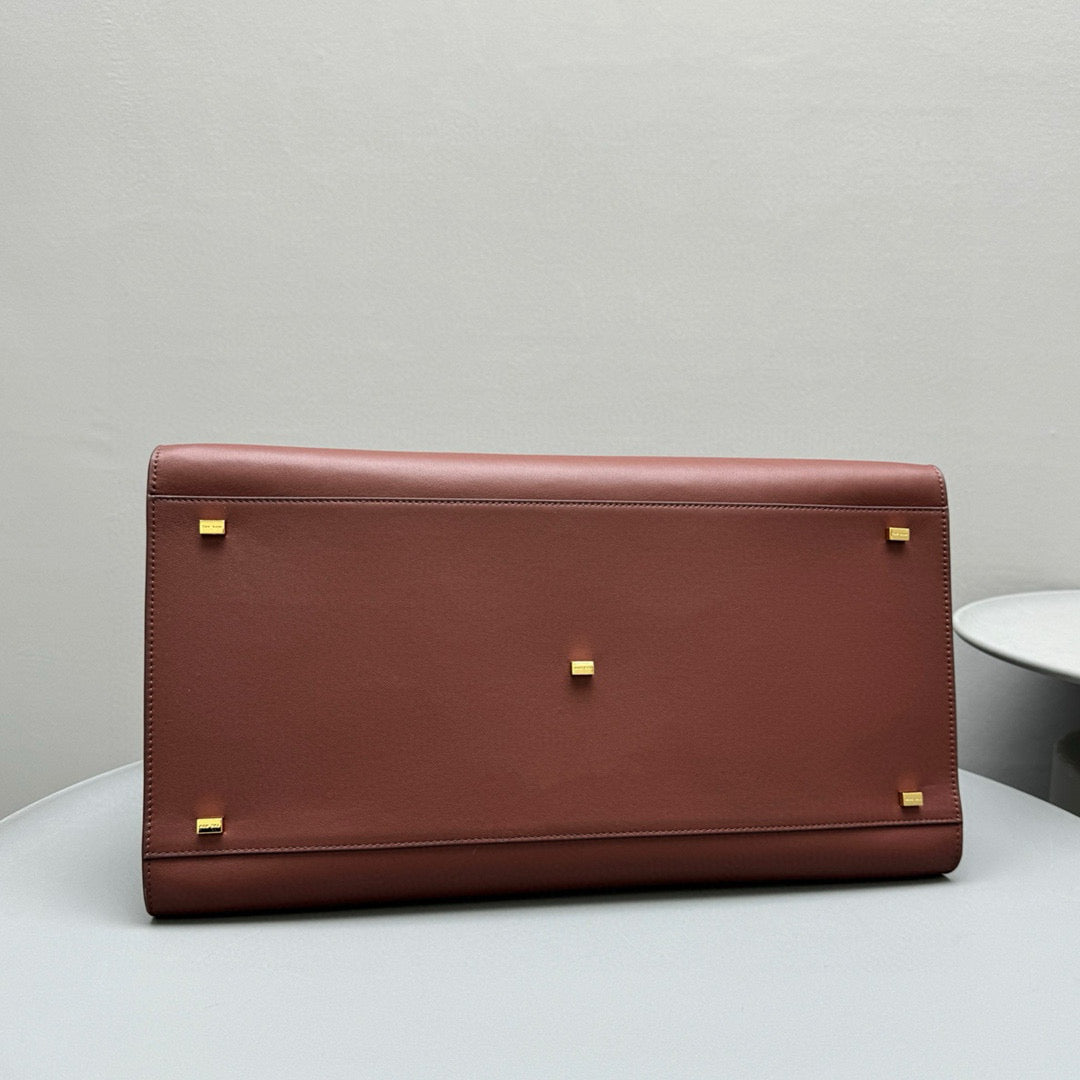 The Row Bags- The Row Margaux 17 Bag Luxury Designer Leather Handbag