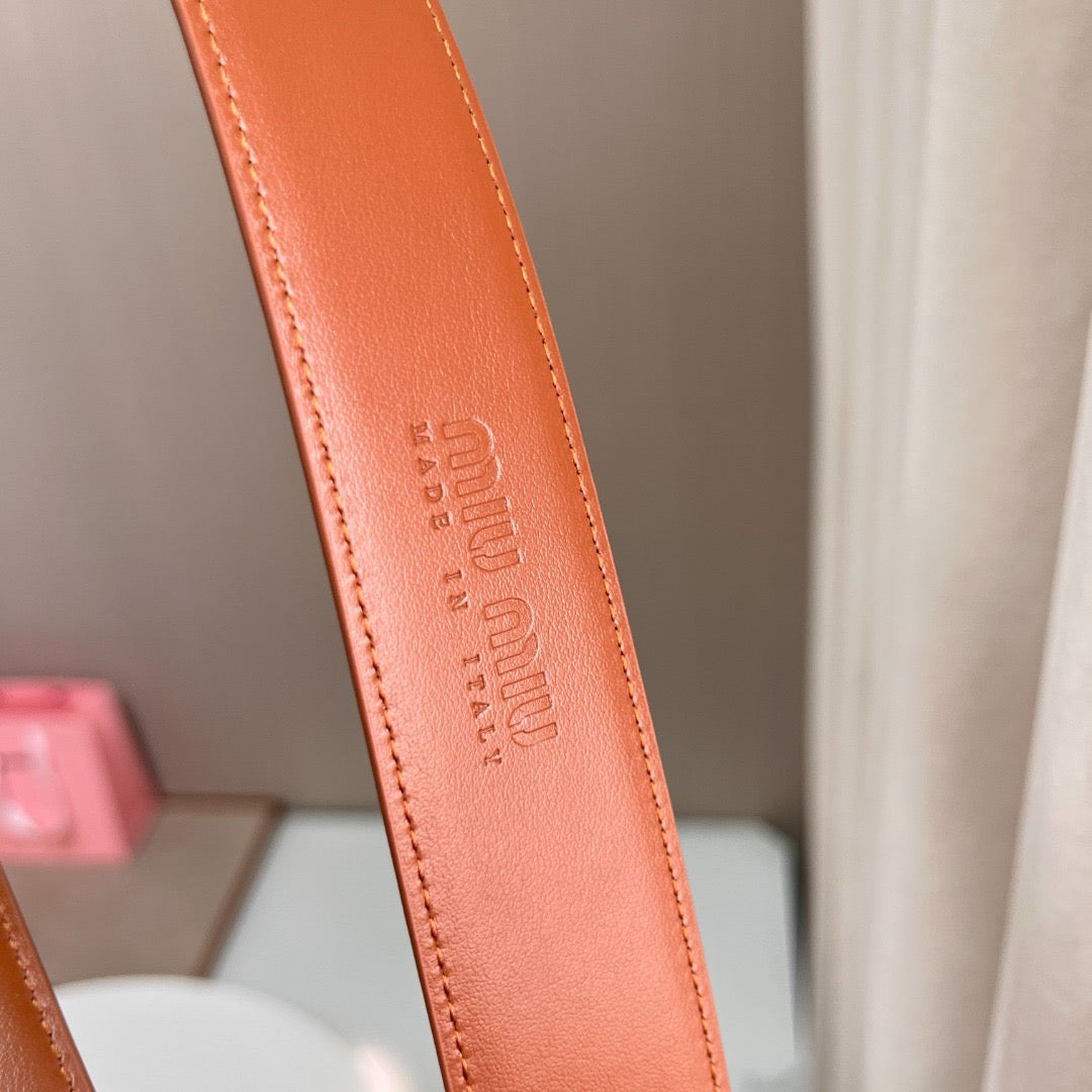 Belts- Miu M Belt 3.5 Cm Classic Everyday Designer Belt