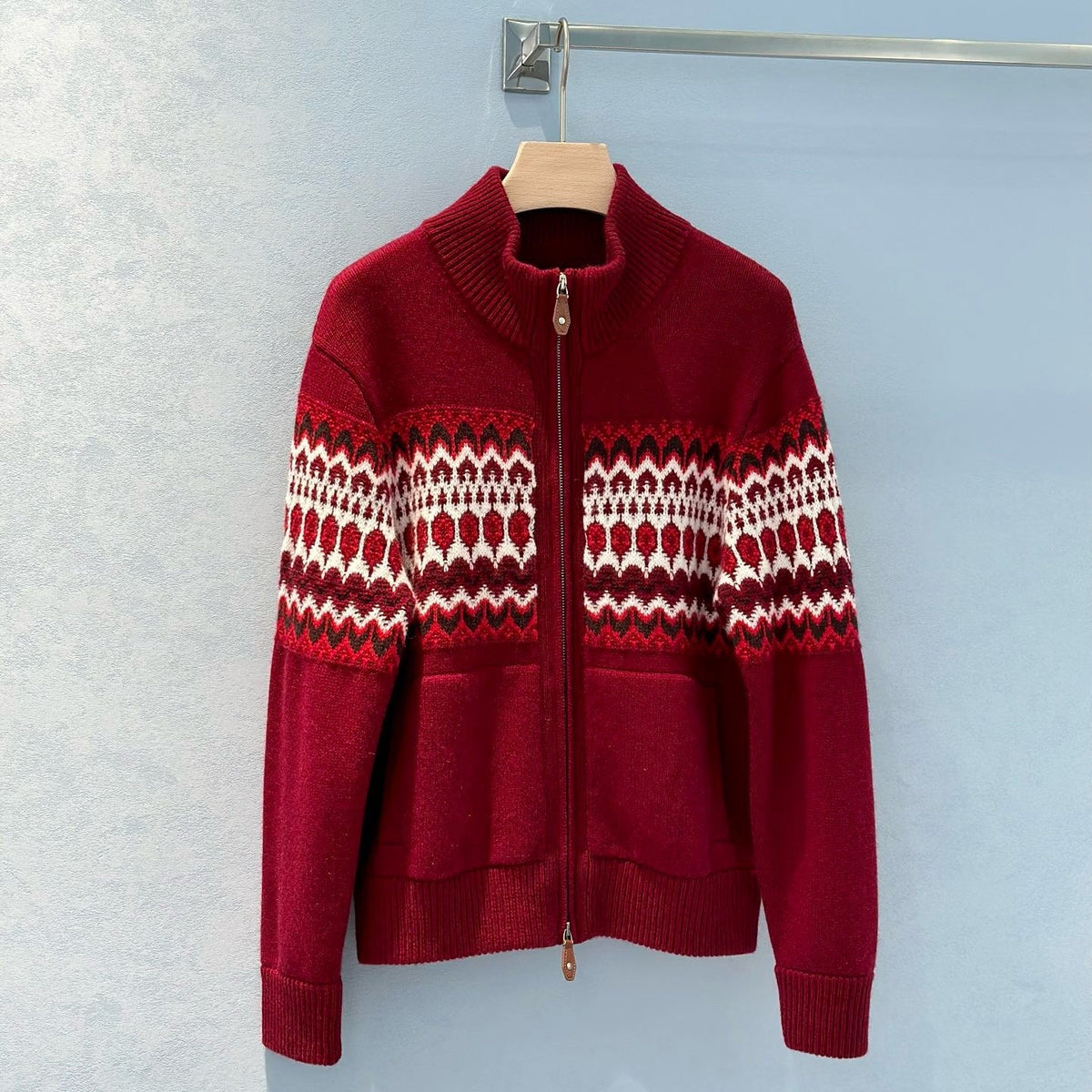 Sweaters- Loro P Zip Sweater Premium Casual Designer Knitwear