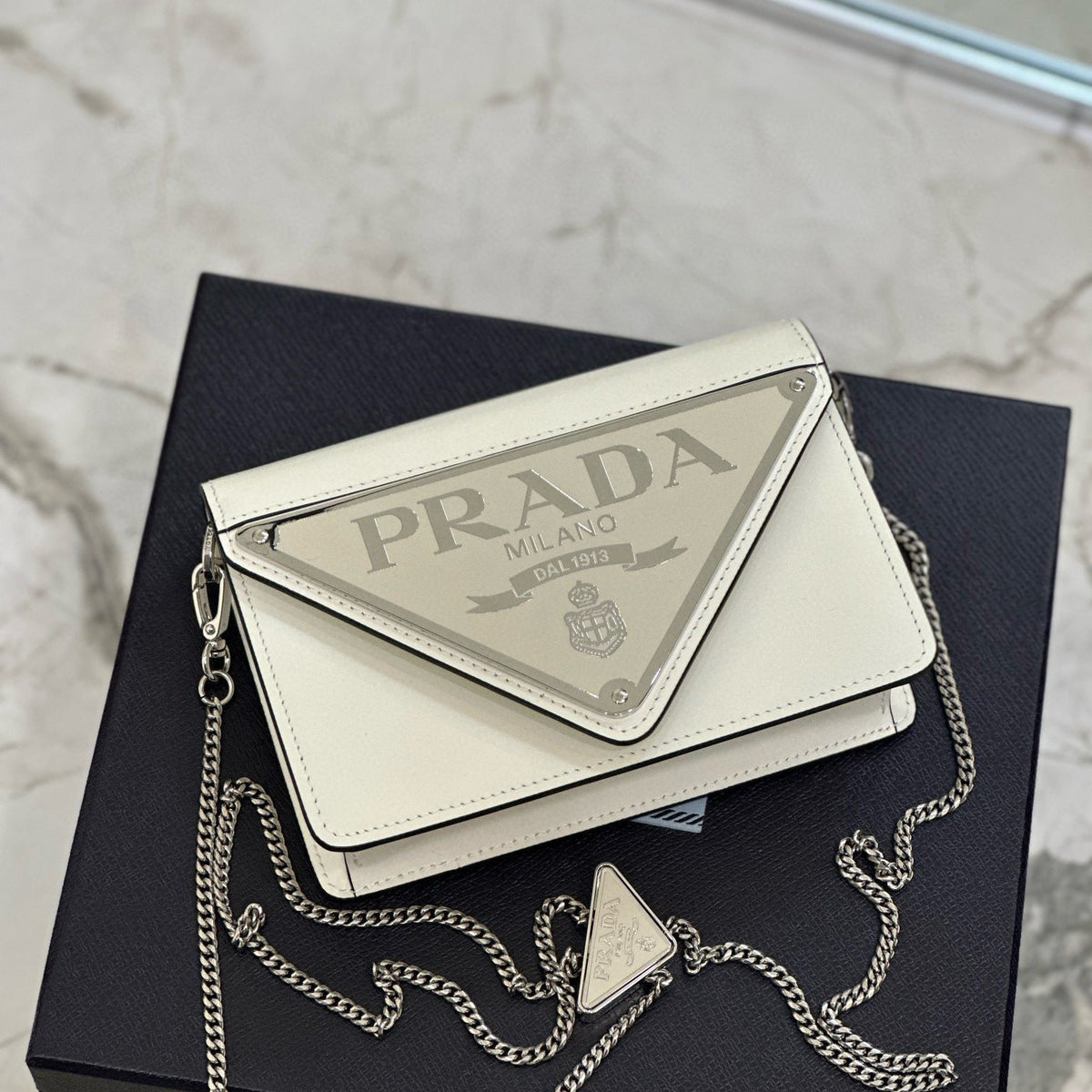Bags- Pd Triangle Logo Buffed Shoulder Bag Elegant Everyday Designer Handbag