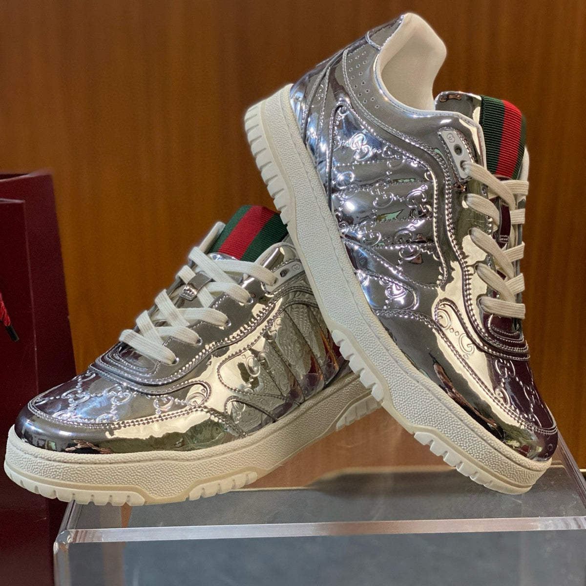 Gucci Shoes- Gucci Re Web Sneakers Premium Designer Casual Shoes