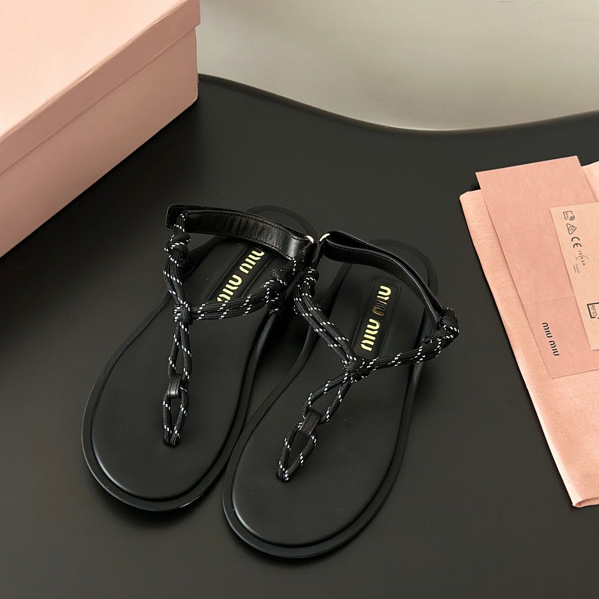 Shoes- Miu M Sandals Premium Designer Casual Shoes