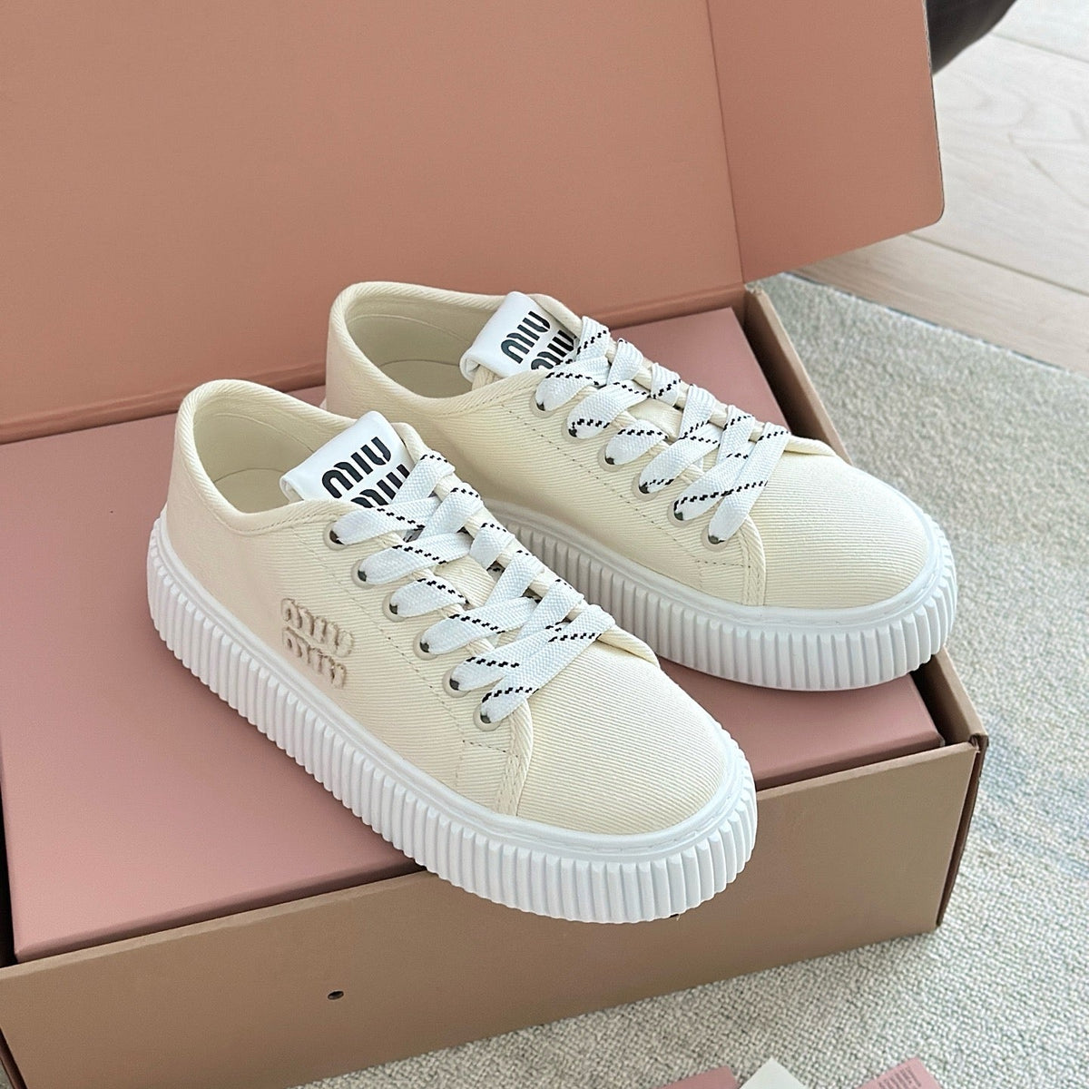 Shoes- Miu M Trainers Comfortable Everyday Designer Shoes