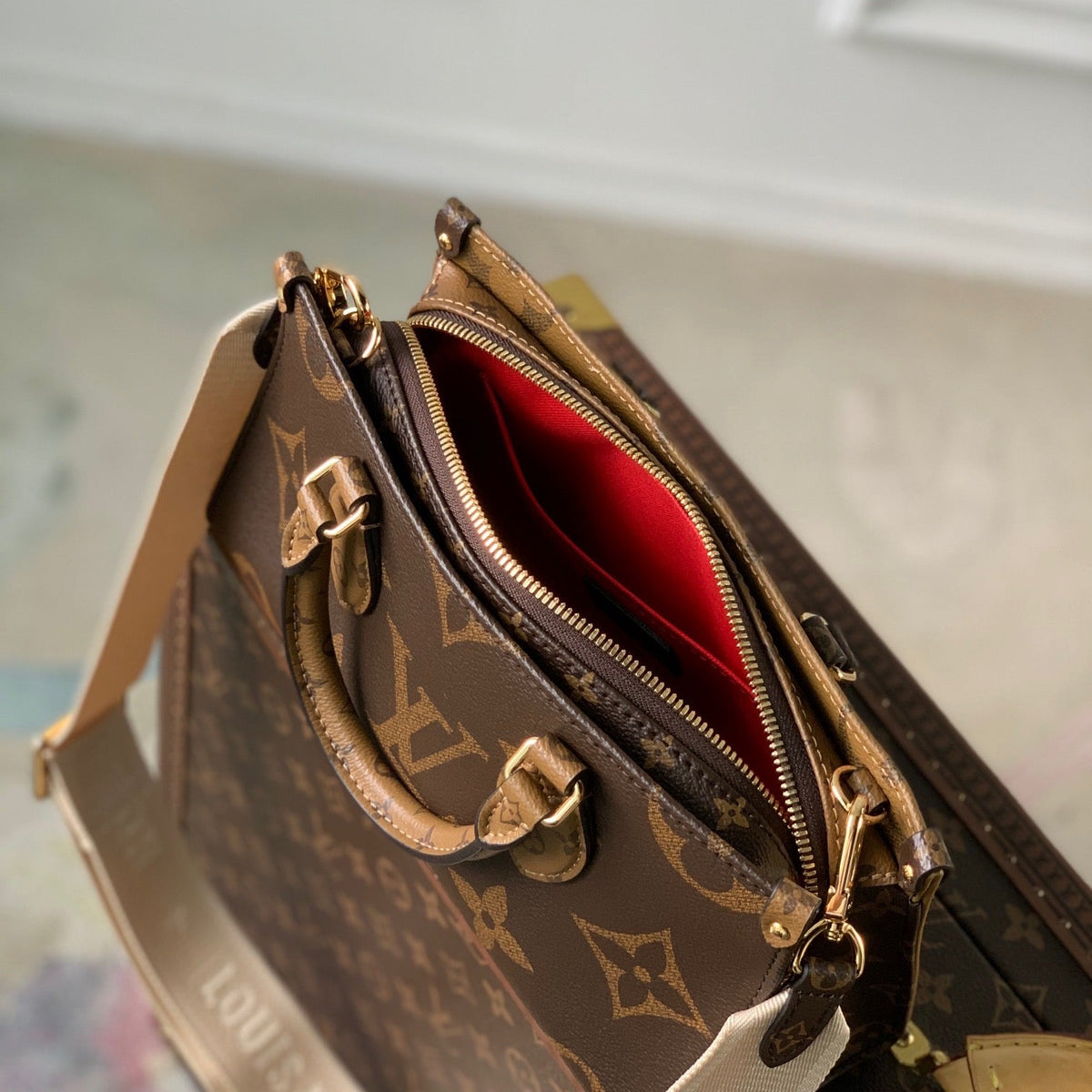 Louis Vuitton Bags- Louis Vuitton Lou Onthego East West Tote Bag Luxury Designer Leather Handbag
