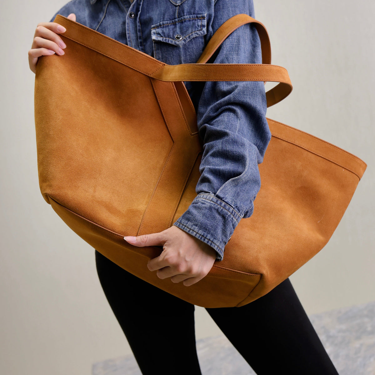 Saint Laurent Bags- Saint Laurent Y Tote In Suede Bag Premium Designer Shoulder Bag