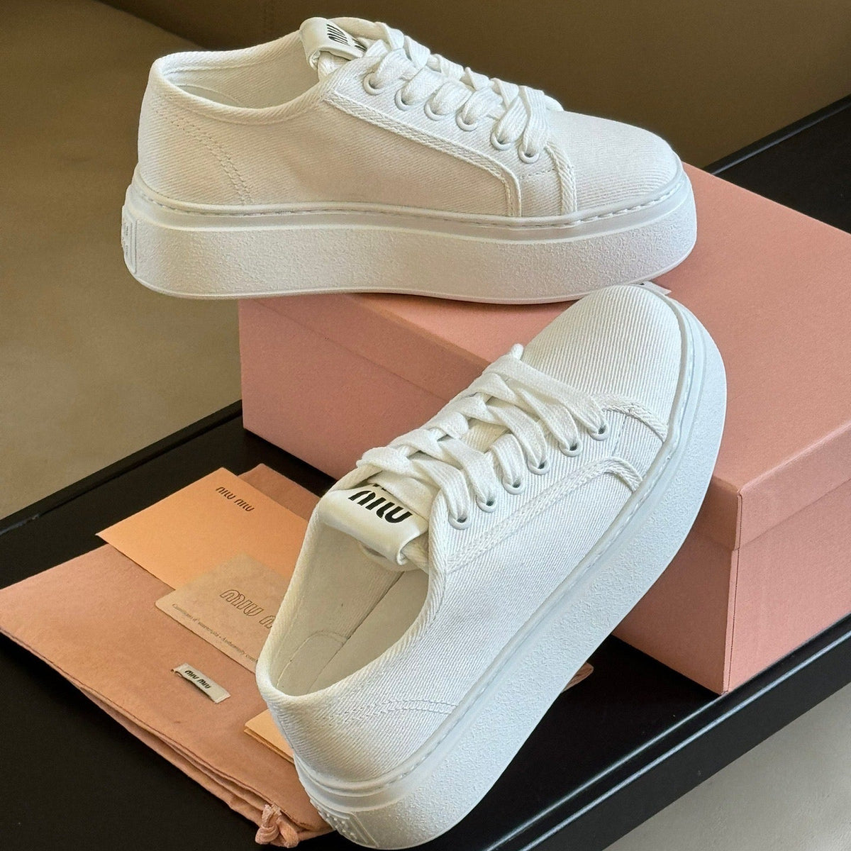 Shoes- Miu M Trainers Luxury Lifestyle Designer Footwear