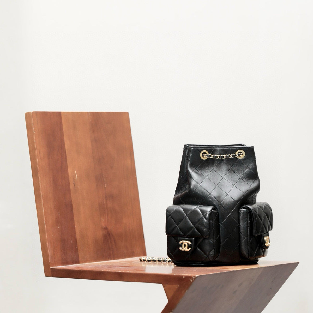 Chanel 25 Backpack detail shot – authentic designer craftsmanship