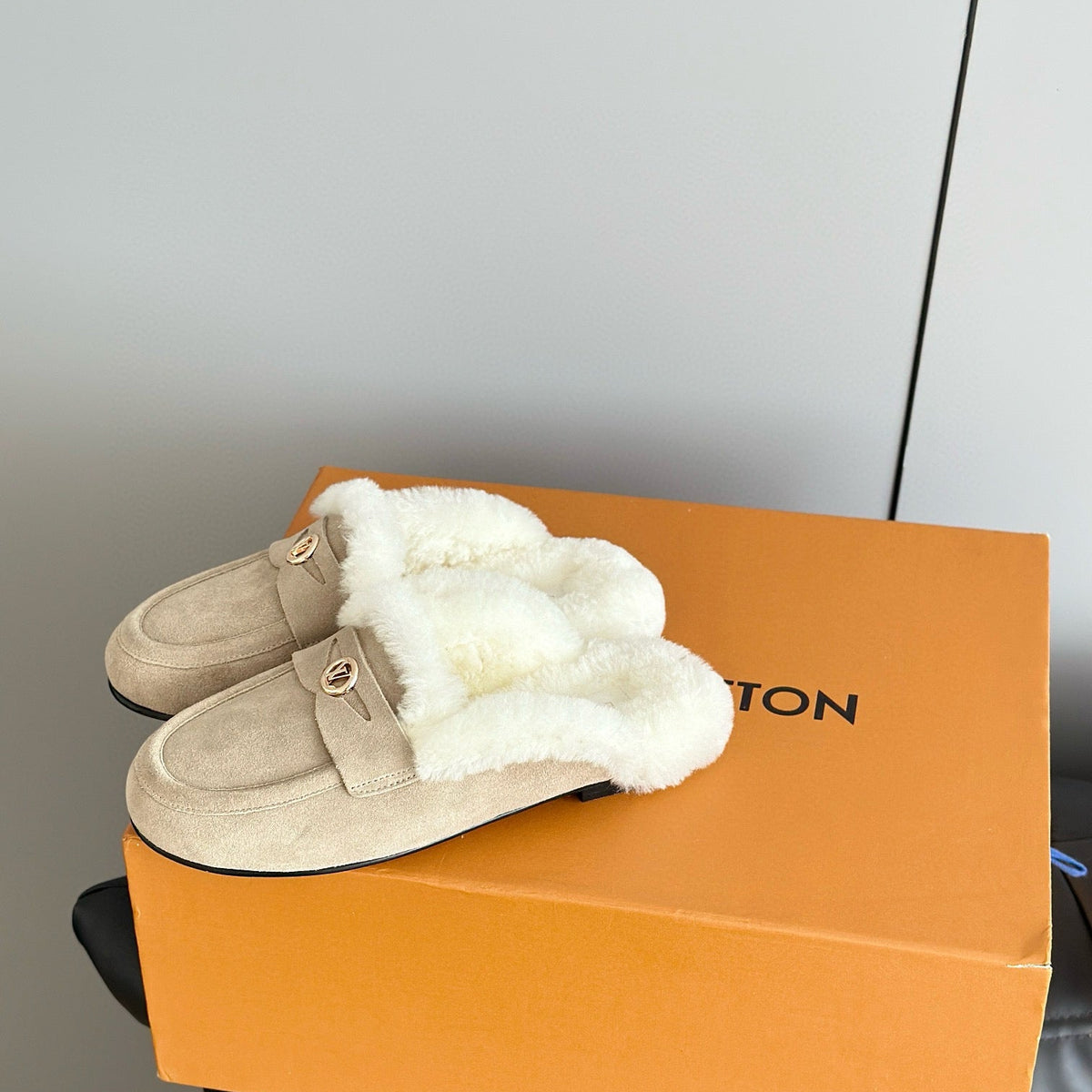 Louis Vuitton Shoes- Louis Vuitton Lou Soho Open Back Loafers Premium Designer Casual Shoes