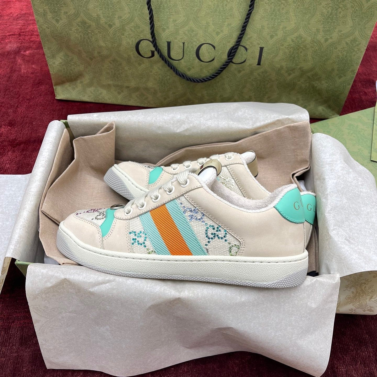 Gucci Shoes- Gucci Screener Leather Sneakers Comfortable Everyday Designer Shoes