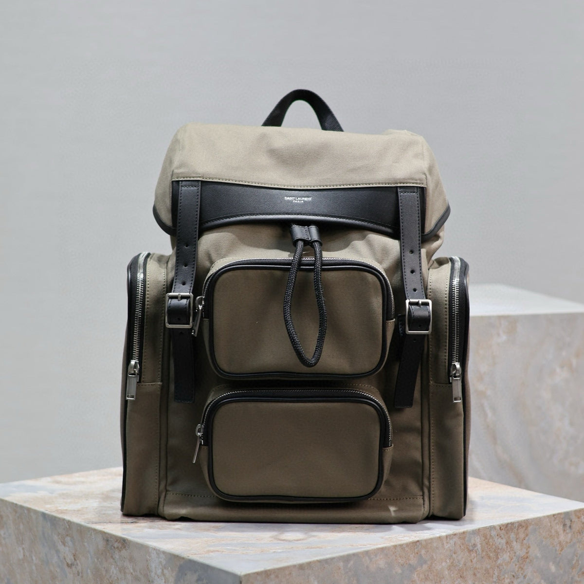 Saint Laurent Bags- Saint Laurent City Multi Pocket Backpack Luxury Designer Leather Handbag