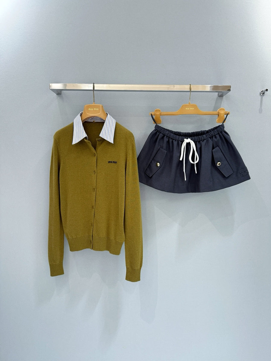 Sweaters? Miu M Cardigan Luxury Designer Knit Sweater
