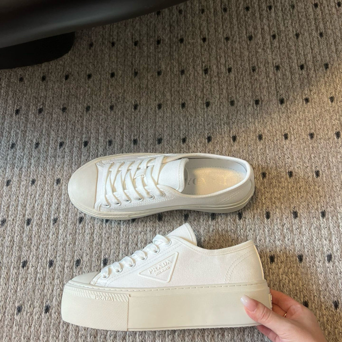 Shoes- Pd Fabric Sneakers Premium Designer Casual Shoes