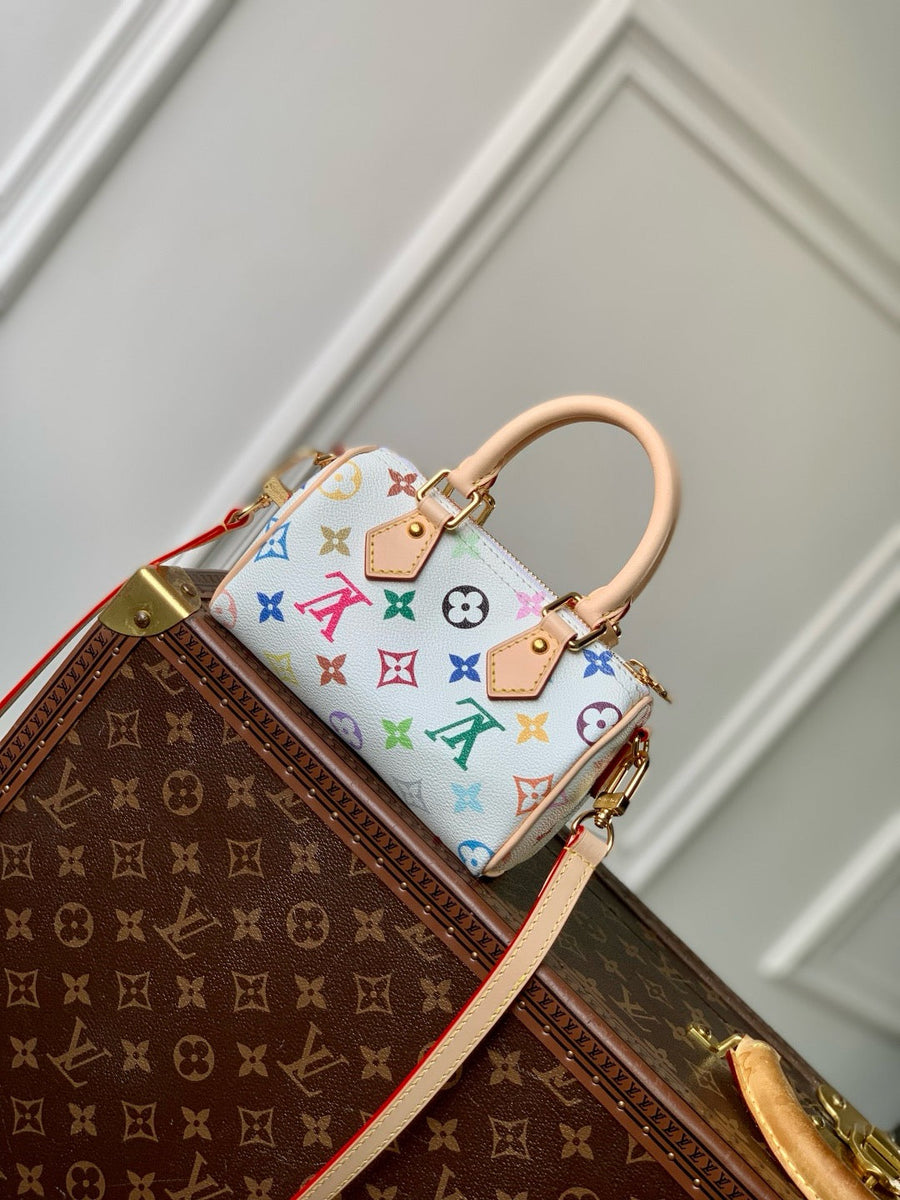 Louis Vuitton Bags- Louis Vuitton Lou x Murakami Nano Speedy Bag Luxury Designer Leather Handbag