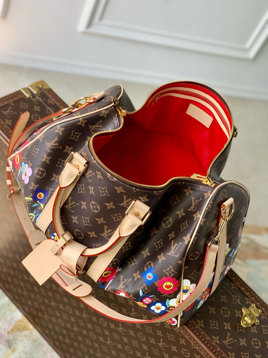 Louis Vuitton Bags- Louis Vuitton Lou x Murakami Keepall 45 Bag Luxury Designer Leather Handbag
