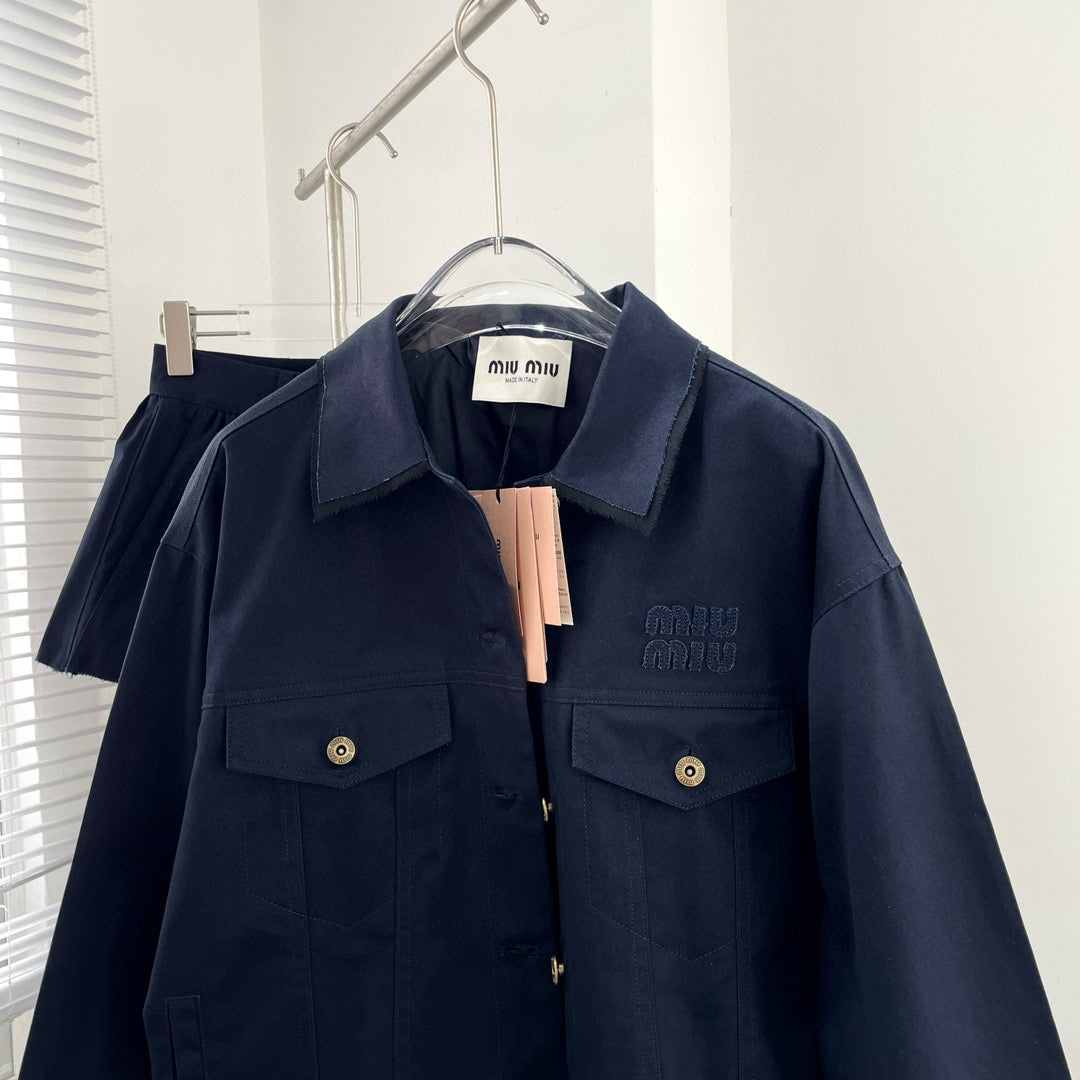 Jackets- Miu M Denim Jacket Luxury Designer Outerwear Jacket