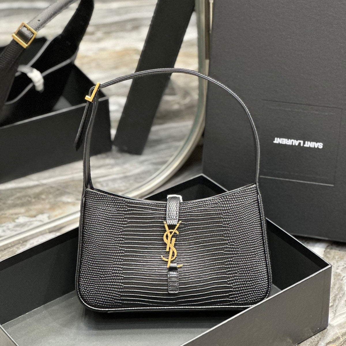 Saint Laurent Bags- Saint Laurent Le 5 A 7 Hobo Bag Premium Designer Shoulder Bag