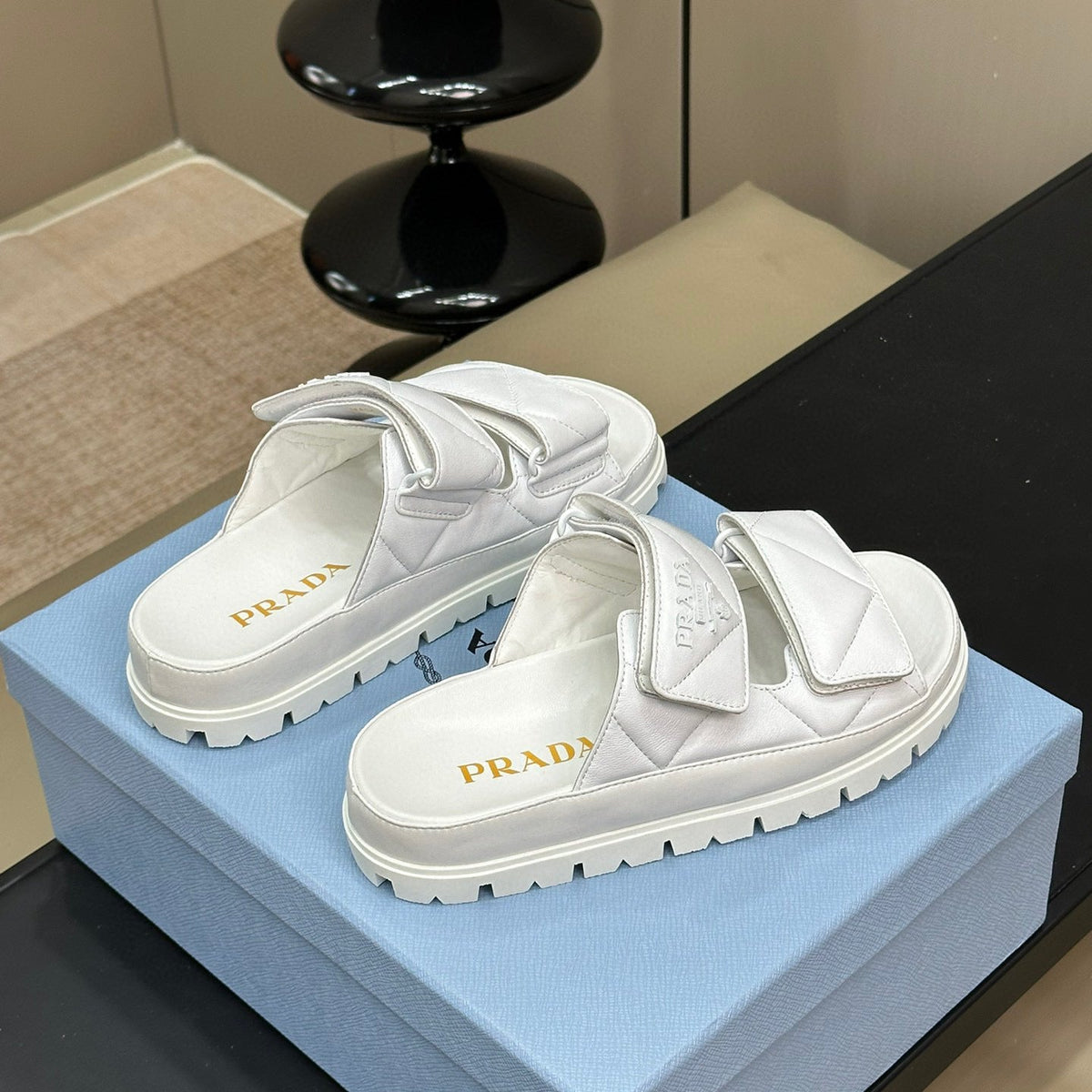 Shoes- Pd Nappa Leather Slides Luxury Lifestyle Designer Footwear