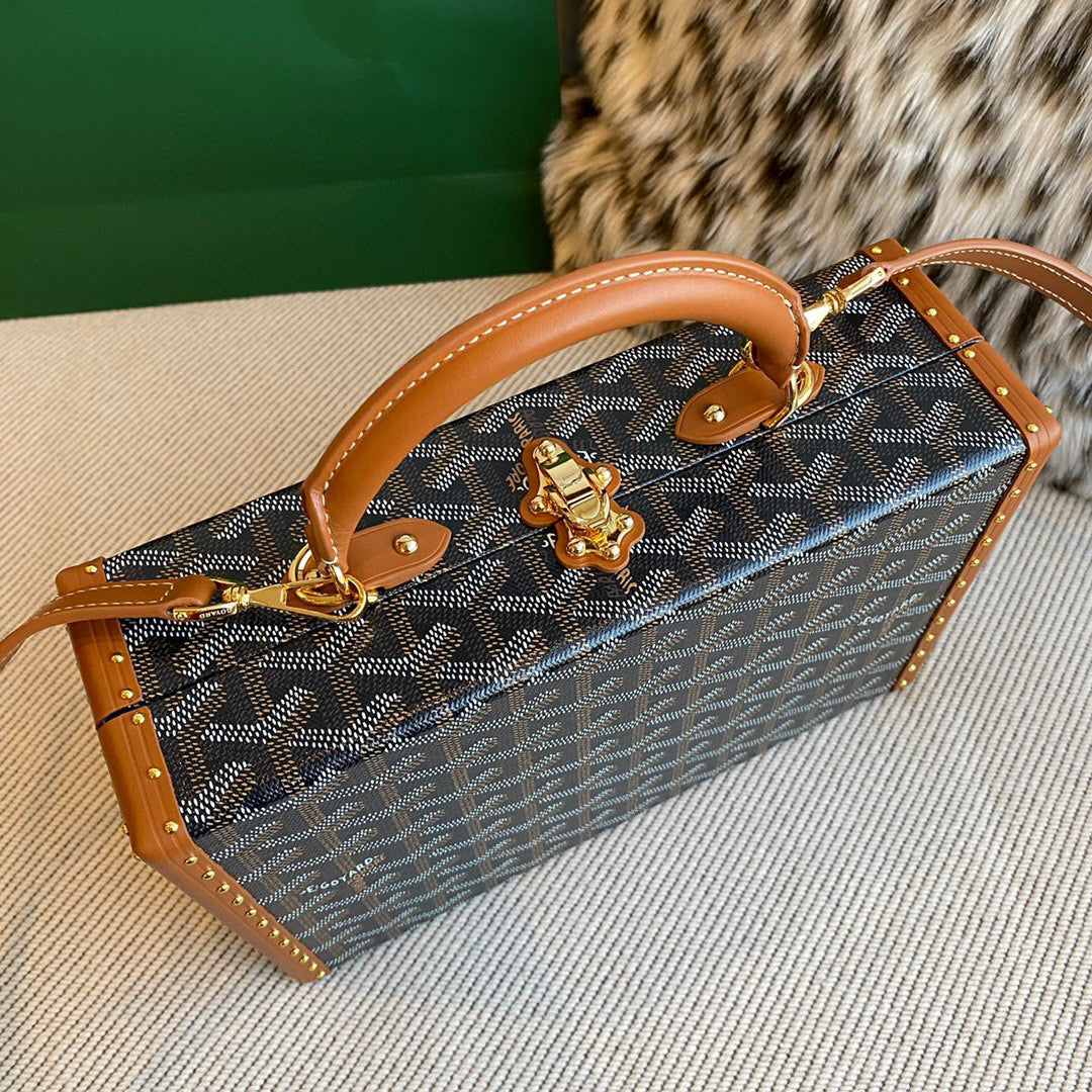 Bags- Goya Grand Hotel Trunk Bag Luxury Designer Leather Handbag
