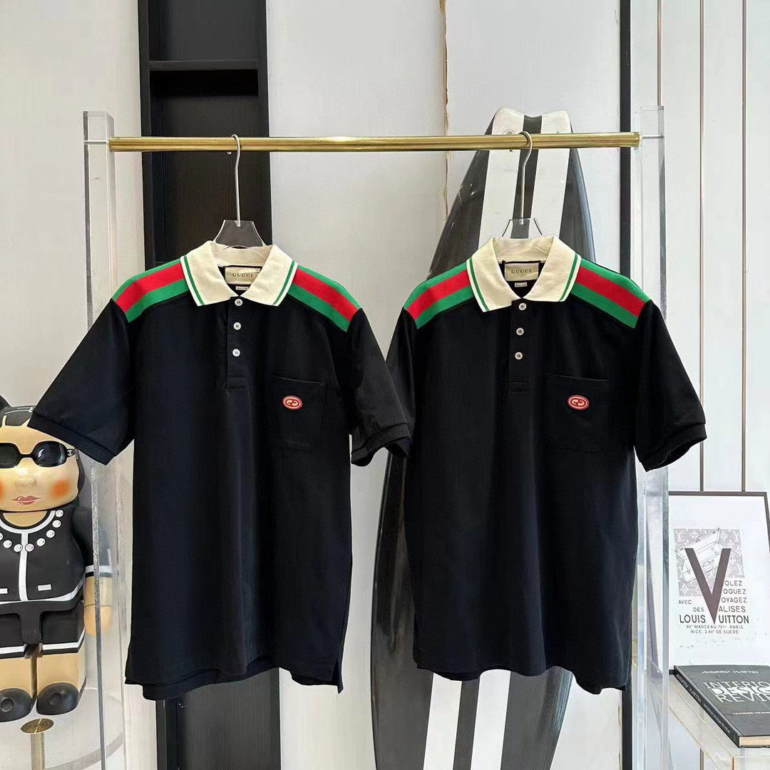 Gucci Polo Shirts- Gucci Polo Shirt Classic Designer Cotton Polo Shirt