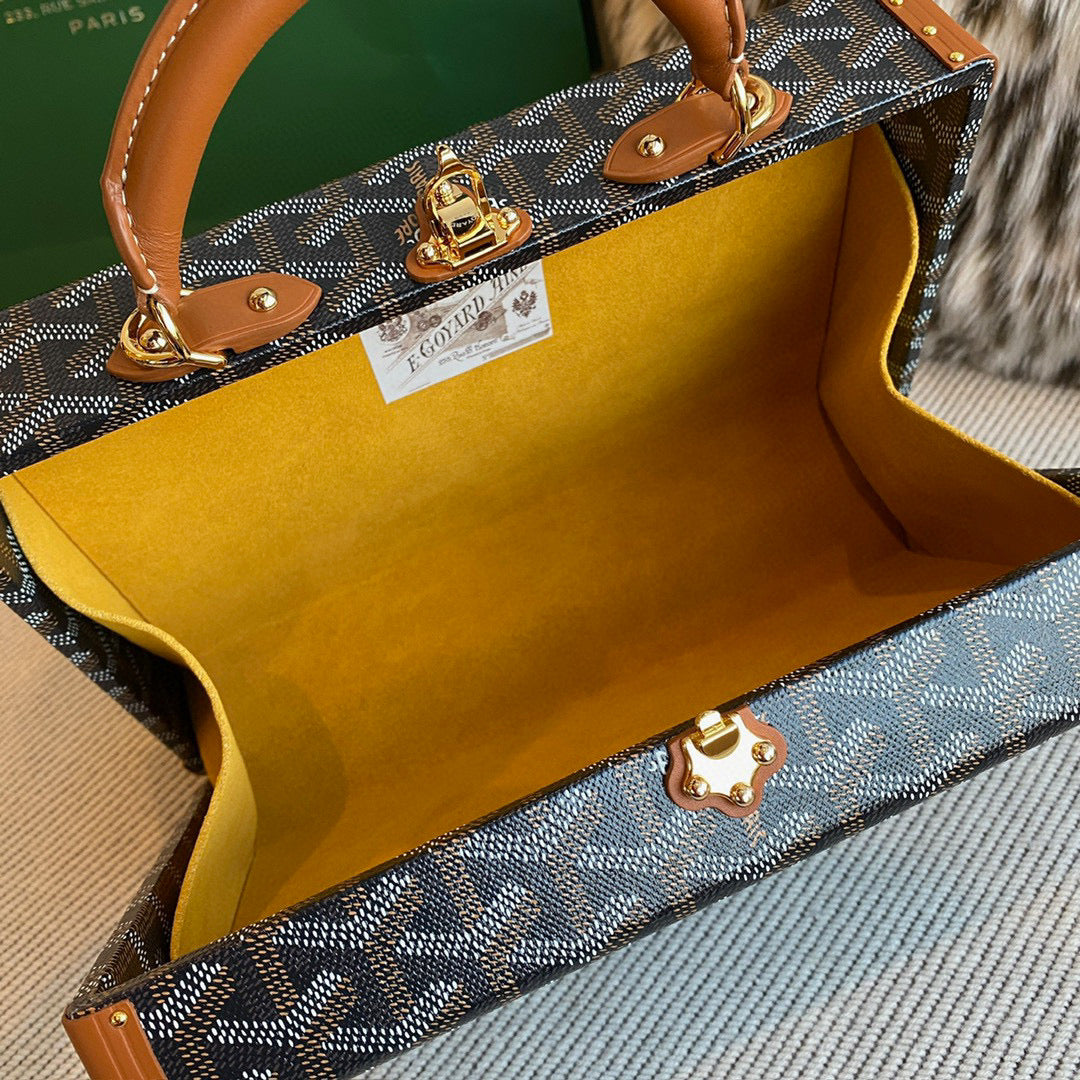 Bags- Goya Grand Hotel Trunk Bag Luxury Designer Leather Handbag